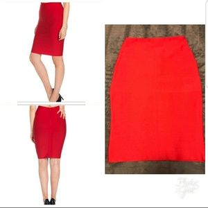 New Red Knee Length Bandage Skirt